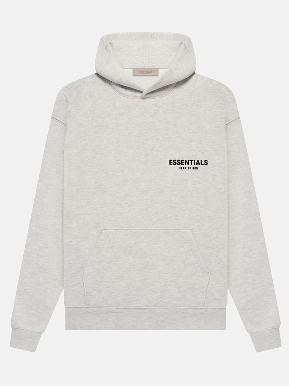 🩶FEAR OF GOD ESSENTIALS Logo Light Oatmeal/Gray Men’s Hoodie/Pullover Large NWT!